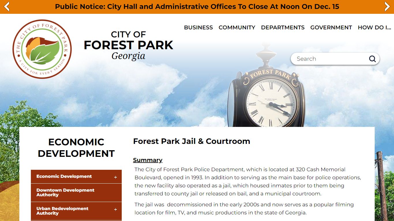 Forest Park Jail & Courtroom | Forest Park, GA